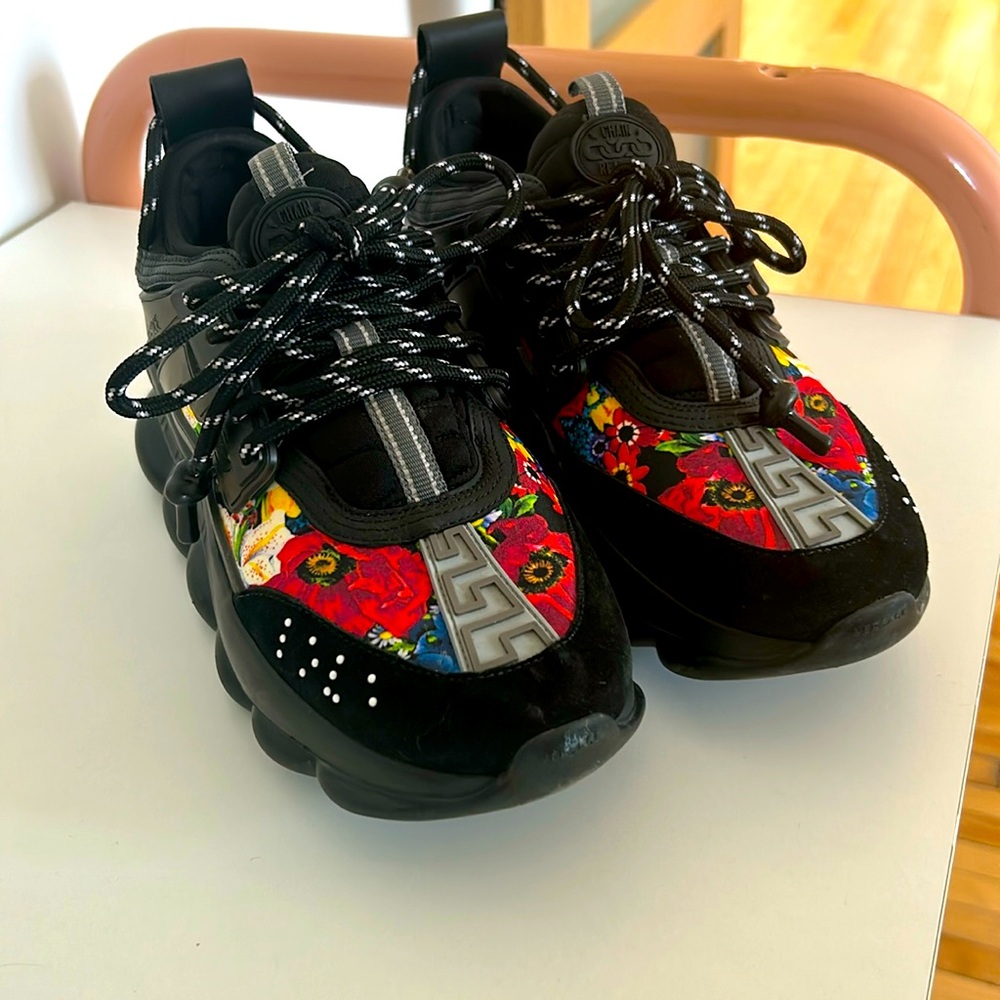 Versace Black and Red Espadrilles Modern Design